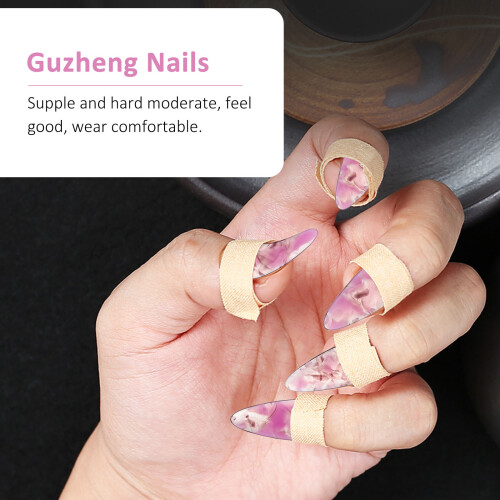 8Pcs Polymeric Guzheng Nails Wearable Soft Durable Finger Picks 2