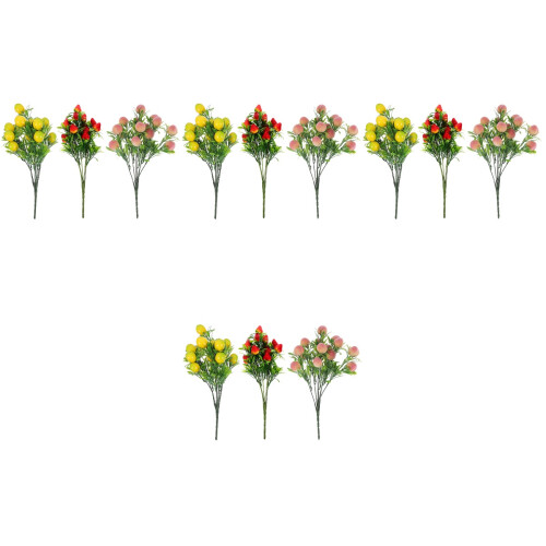 12Pcs Realistic Artificial Fruit Branches PVC Decorative Table Display 1