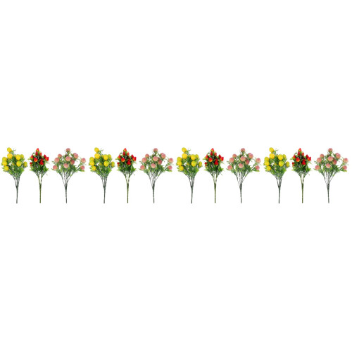 12Pcs Realistic Artificial Fruit Branches PVC Decorative Table Display 2