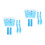 2Sets Blue Plastic Tricycle Basket and Handlebar Streamers Kids Decor 2