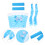 2Sets Blue Plastic Tricycle Basket and Handlebar Streamers Kids Decor 8