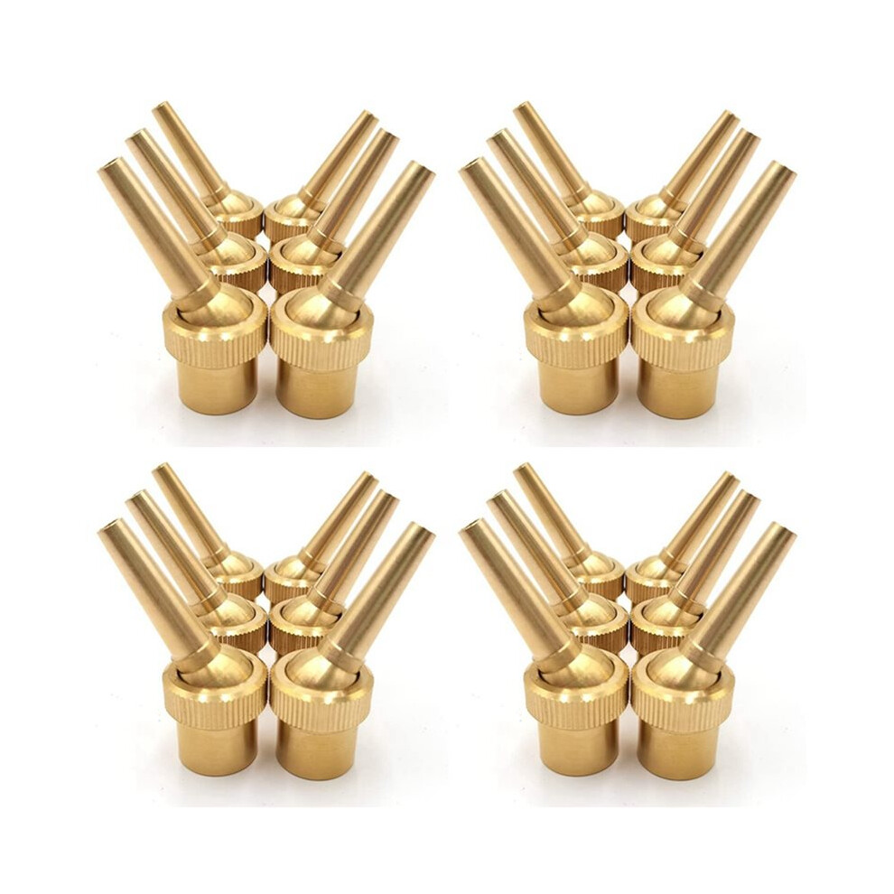 24Pcs 1/2Inch Dn15 Brass Fountain Nozzle Adjustable Direction Jet Water Sprayhead For Landscaping Use 4711376974555