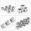 20Pcs Durable Silver Microphone Stand Adapter with Clear Screw Threads 4