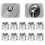 20Pcs Durable Silver Microphone Stand Adapter with Clear Screw Threads 5