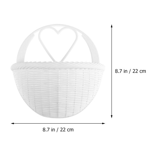 4Pcs White Plastic Wall Hanging Planters Retro Indoor Flowerpot Decor 1