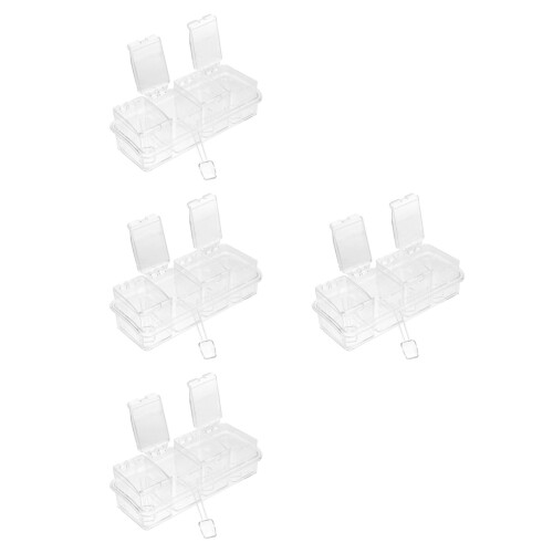4Sets Plastic Viervak Kruidenpot Met En Voor Kruid Opslag 2