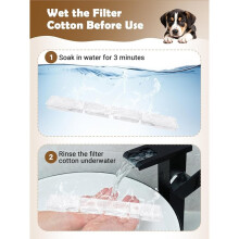 Pet Water Fountain Filter Replacement for SIBAYS/Kastty 4Gal/15L Stainless Steel Dog Water Fountain Filters 12+12+12