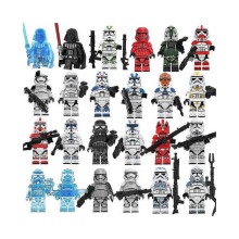 24Pcs/set Star Wars Building Blocks Jedi Master Luke Darth Vader Action Minifigure Toys