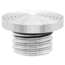 Ripple Design Threaded Fuel Tank Cap, Custom Modified Oil Cap for Cruisers Silver