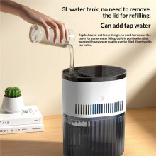 Humidificateur à Brume Froide, Blanc, Sans Poudre, Idéal pour les Chambres de Bébé, Stérilisation UV, Filtre Antibactérien, Humidificateur