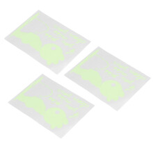 3 piezas de calcomanías de PVC luminosas 20x15cm para el inodoro