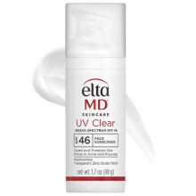 EltaMD UV Clear Face Sunscreen SPF 46, Oil-Free Sunscreen with Zinc Oxide, Dermatologist Recommended White