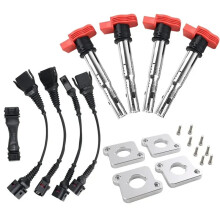 Kompletter Satz Zündspulen, Zündmodul, Kabelbaum, Zündspulenplatten, Zündspulensatz für 1.8T B5 für A4 (Baujahre 1997-199,5) (4 Bis 5 Kontakte)