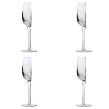 4X Interesting Half Wine Glass Shape Crystal Glass Cups Portable Clear Glasses Multi-Use Vintage Tall Wine Glassware