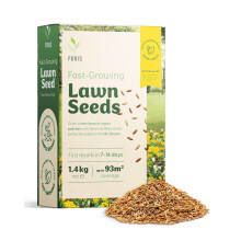 Foris Fast Growing Lawn Seed 1.4kg - Covers Up to 93m² Overseeding Capacity, Quick Germination Grass Seed 7–14 Days – Lawn Repair, Durable Hard W