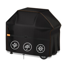 Enzeno BBQ Cover Waterproof,132x66x110cm Barbecue Covers,Gas Grill Cover 210D Oxford Fabric,Outdoor Barbeque Cover for Weber,Char Broil,Brinkmann,Out