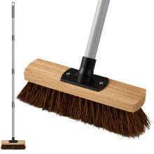 Mitclear 10IN Outdoor Garden Broom Heavy Duty with Long Handle(55IN), Yard Sweep