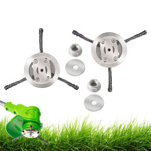 JAMSSOW 2 Pcs Steel Wire Grass Trimmer Head, 6 inchs Universal Solid Steel Wire Brush Strimmer Head, Strimmer Attachments for Lawn Rotating Replaceme