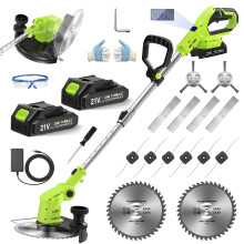 VOERJIA Cordless Strimmer Lightweight 750W with LCD Battery Display, Grass Trimm