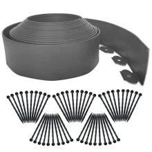 10M Garden Edging Borders,Lawn Edging Border[Extra Tall 4IN High] with 50pcs Stakes Flexible Landscape Edging Kit,Mini Plastic Fence for Yard,Landsca