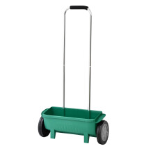 raxter Lawn Seed Spreader – 12L Garden Spreader for Grass Seed, Feed & Fertiliser – Lawn and Garden Spreader Handheld – Wheeled Push Spreader fo