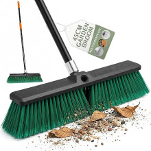 Pelle & Sol 45cm Garden Broom - Heavy Duty Outdoor Broom – Stiff Bristles Sweepi