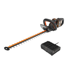 Worx WG286E 40V 61cm Cordless Brushless Hedge Trimmer – Dual-Action Laser-Cut Blades, 27mm Cutting Capacity, 180 Rotating Handle, Includes 2x 2.0A