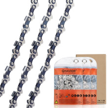 Savior Chainsaw Chain for 16 Inch Bar, 55 Links, .050" Gauge, 3/8" LP, Low-Kickback Chains for Stihl 018 MS180 MS181 MS201T MS211 MS231, 3 Pack