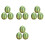 12Pcs Mini Artificial Watermelon Models Resin Green Desktop Decor 2