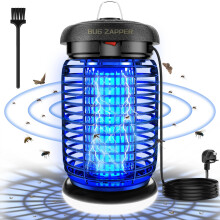 Bug Zapper, 4200V Insect Pest Fly Killer, 15W Electric Mosquito Zapper for Indoor and Outdoor, Waterproof Outdoor & Indoor Mosquito Killer Lamp for F