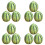 12Pcs Mini Artificial Watermelon Models Resin Green Desktop Decor 4