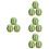 12Pcs Mini Artificial Watermelon Models Resin Green Desktop Decor 5
