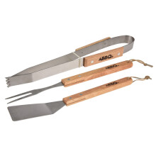OrionMart BBQ Tools Set with Wooden Handle Heavy Duty Durable and Light-Weight Outdoor/Indoor Barbecue Grill Tools Kit – The Ultimate Bbq Accessorie