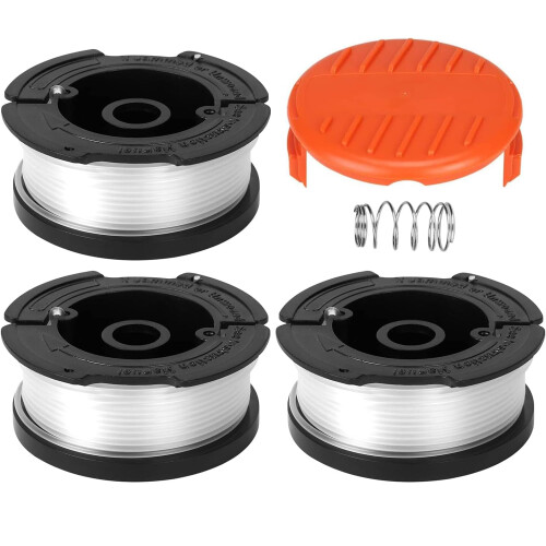 CKCSHI 3pcs Spool Trimmer Spool & Line Compatible with Black Decker Replace AF-1