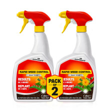 Topline Rapid Weed Control Ready to Use Spray – Pack of 2 x 1L Extra Strong Glyphosate Free – Visible Results in 3 Hours – Replant in 3 Days –