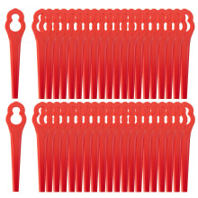 Pack of 100 Nylon Blade Set Compatible with Einhell BG-CT 18 Li, RG-CT 18 Li, GE-CT18 Li, Plastic Blade PA6 Compatible with Einhell Grass Trimmer