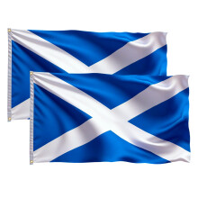 2 Pack Scotland Flag 5x3ft Large Scottish Banner for World Cup Football 2026 - Durable Polyester with Brass Grommets for Scotland Decorations Sports