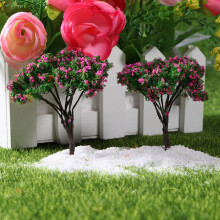 10Pcs Simulation Tree Micro Landscape Succulent Plants Garden Decor