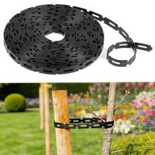 UNIFAMILY 25 Ft Tree Ties Plastic, 1/2" Wide Chain Lock Tree Straps Adjustable, Plant Ties Flexible Reusable for Leaning Tree Garden Accessories
