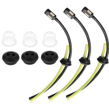 3Pcs Strimmer Fuel Line, Universal Strimmer Fuel Pipe, Fuel Line Hose Kit, Petrol Strimmer Parts, Fuel Hose for Brush Cutter Trimmer Mower Hedge Trim