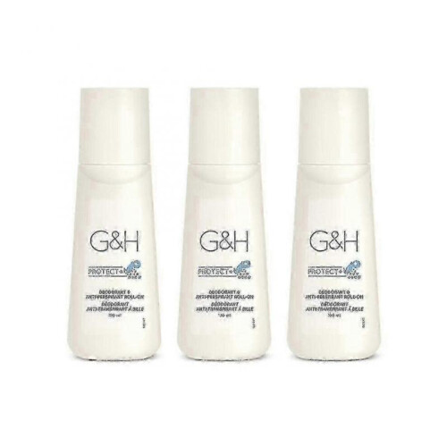 X 3 Bottle Gh Protect+ Deodorant Anti-perspirant Roll-on Size 100 Ml.