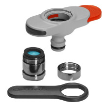 Gardena tap Connector for Indoor taps: Connection for Indoor taps, Including Adapter for Aerator Head, Spanner for Easy Fitting, for Kitchen and Bath