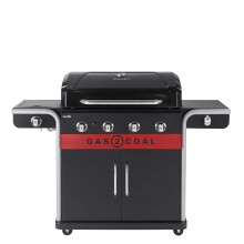 Char-Broil Gas2Coal 440 Hybrid Grill Gas Barbecue, Black, 61 x 24 x 46 cm