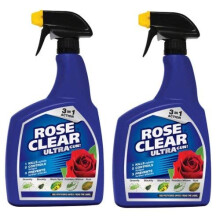 2 x Rose Clear Ultra Gun Trigger 3 In 1 Rose Bug Killer fugus Control - 1 Litre