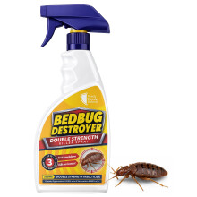 Bed Bug Killer Spray - Double Strength Cypermethrin & Tetramethrin Formula, Kills Adult Bed Bugs, Eggs and Nymphs. Suitable For Mattresses, Bed Frame