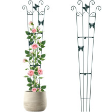 NiHome Foldable Metal Garden Trellis for Climbing Plants, 113x30cm Rust-Resistant Iron Wire Screen for Outdoor & Indoor Use, Easy Installation Plant