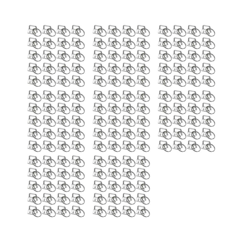 160Pcs Key Fob Hardware With Keychain Rings For Bag Webbing,Silver 6032879197851