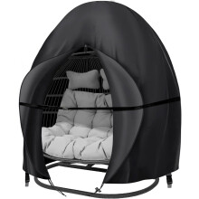 widesmile Double Egg Chair Cover 420D Oxford Fabric Outdoor Hanging Double Egg Chair Covers Waterproof Anti-dust Garden Wicker Cocoon Swing Chair