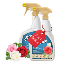 Clear Bug Spray Killer for Rose Plant - Pack of 2 x 800ml Ready to Use 3 in 1 Rose Spray Insecticide and Fungicide Insect Killer.