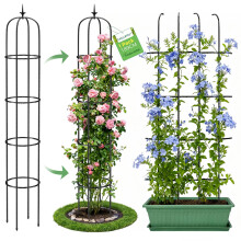 MQUPIN Garden Obelisk Upgraded,1Pcs Tower Obelisks For Climbing Plants 189Cm Durable U-Shaped Supports For Garden Rustproof Sweet Pea Frame Indoor Ou